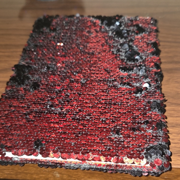Red And Black Sequence Notebook Medim Size - Picture 1 of 2